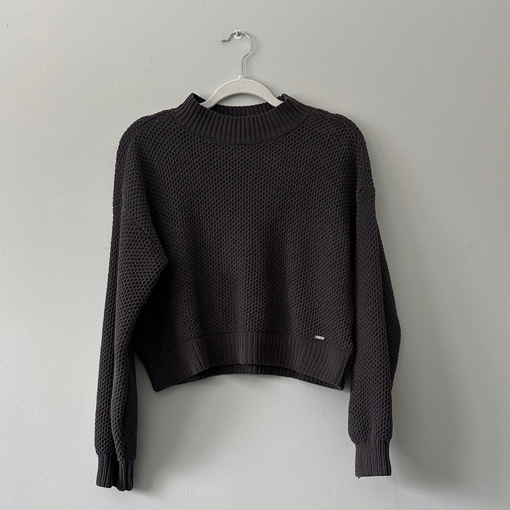 Women's Cropped Gray Sweater